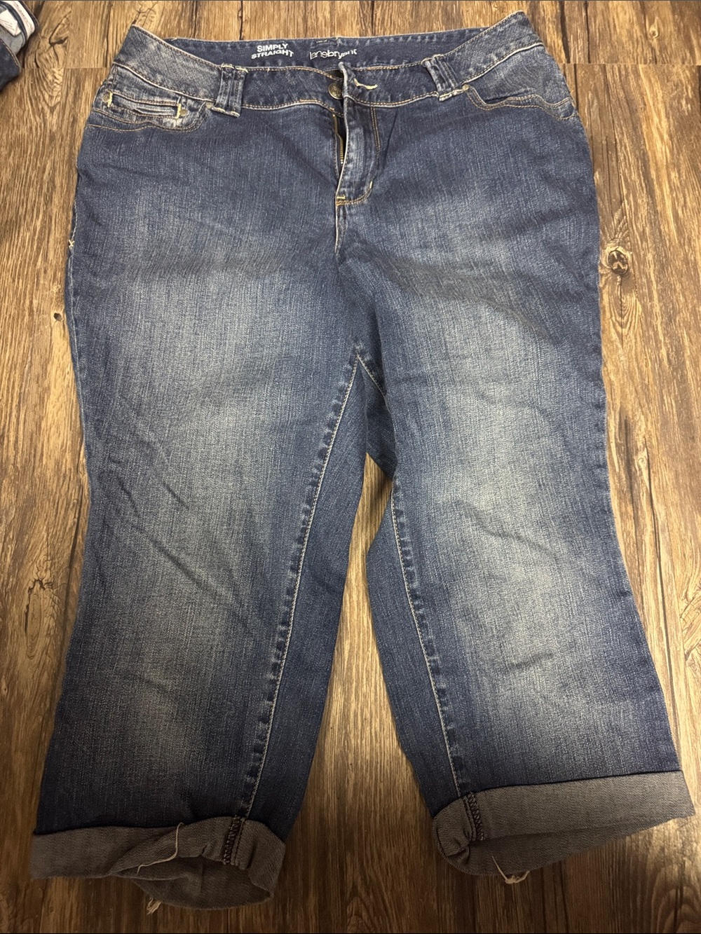 Lane Bryant Dark Blue Cropped Denim Jeans